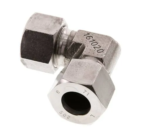 Coude 90 degrés en acier inoxydable 20S Anneau de coupe 400 Barre DIN 2353