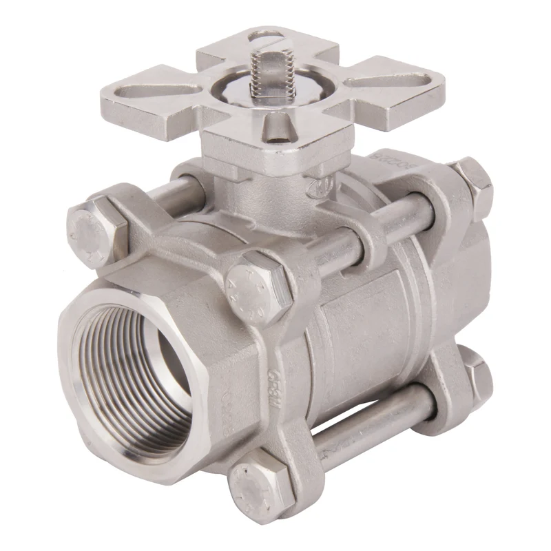Valve à bille pneumatique G1-1/4'' 2 voies en acier inoxydable ouverte par ressort - BL2SA3