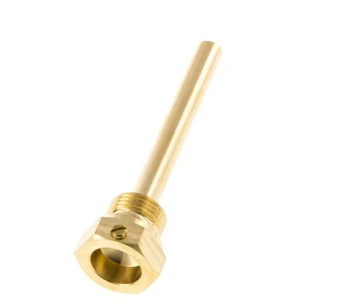 Doigt de gant en alliage de cuivre G 1/2 pouce à boulonner pour tige de 100mm Max 160°C et 6 barres