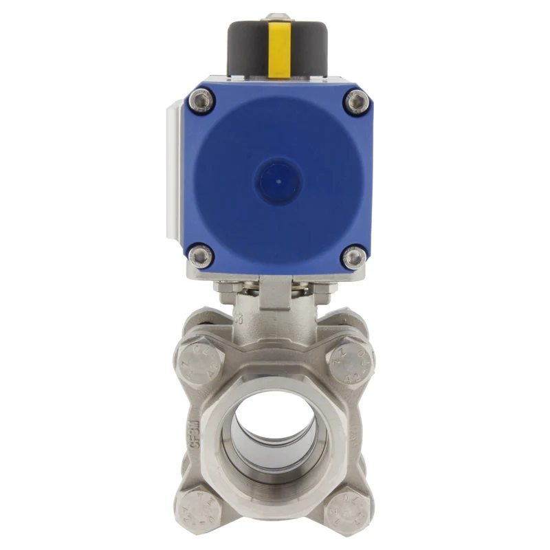 Vanne à bille pneumatique G1-1/4'' à double effet en acier inoxydable - BL2SA3