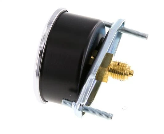 0..0.6 Bar (0..9 psi) Manomètre monté sur panneau Acier/laiton 63 mm Classe 2.5 (support)