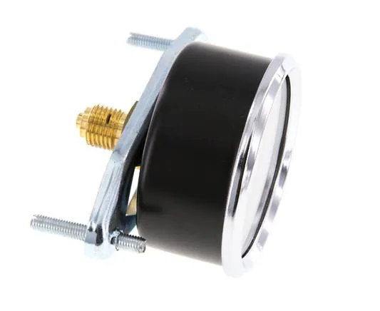 0..0.6 Bar (0..9 psi) Manomètre monté sur panneau Acier/laiton 63 mm Classe 2.5 (support)