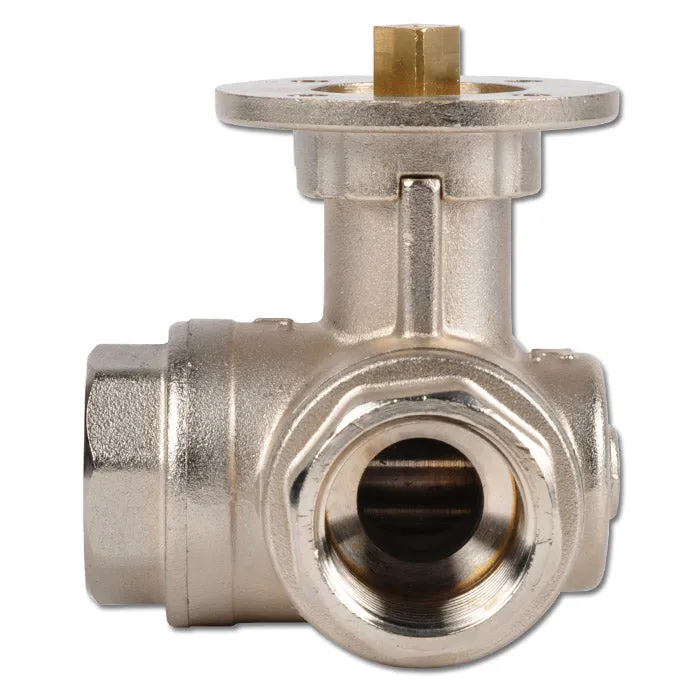 Robinet à boisseau spherique à 3 voies en L G1-1/4'', laiton ISO-Top 40bar - BL3BAL