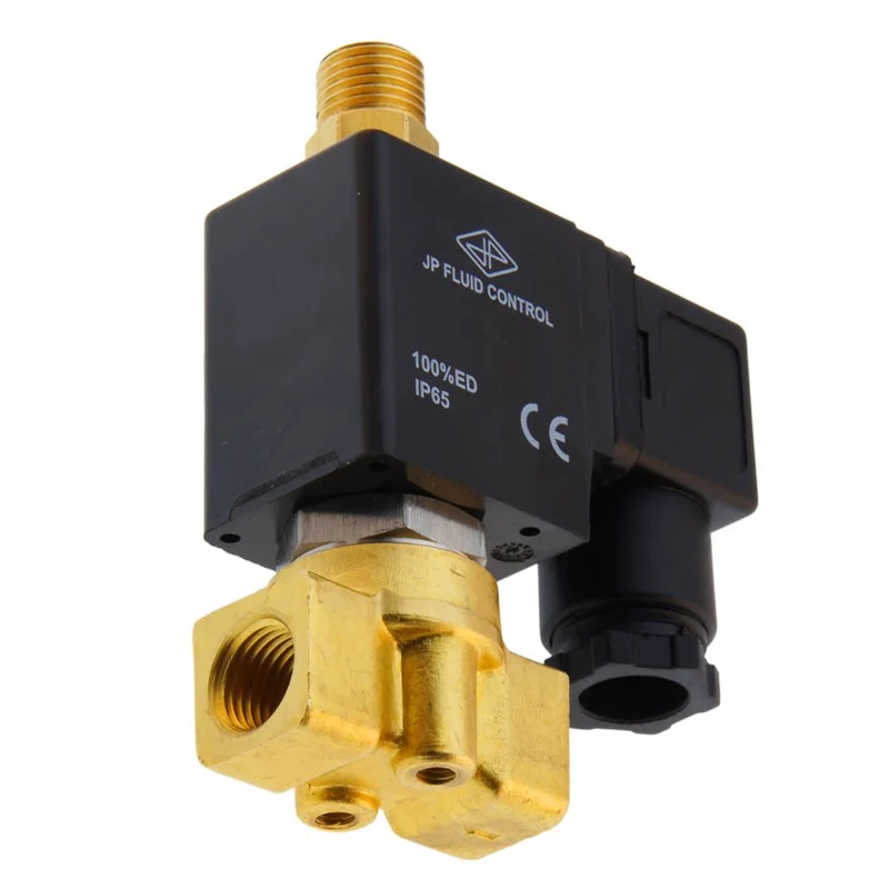 Electrovanne TW-DA 1/4'' 3/2 voies NC laiton FKM 0-5bar 230V AC