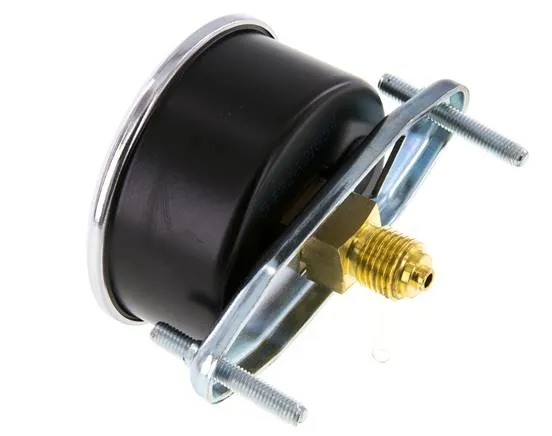 0..400 Bar (0..5802 psi) Manomètre monté sur panneau Acier/laiton 63 mm Classe 2.5 (support)