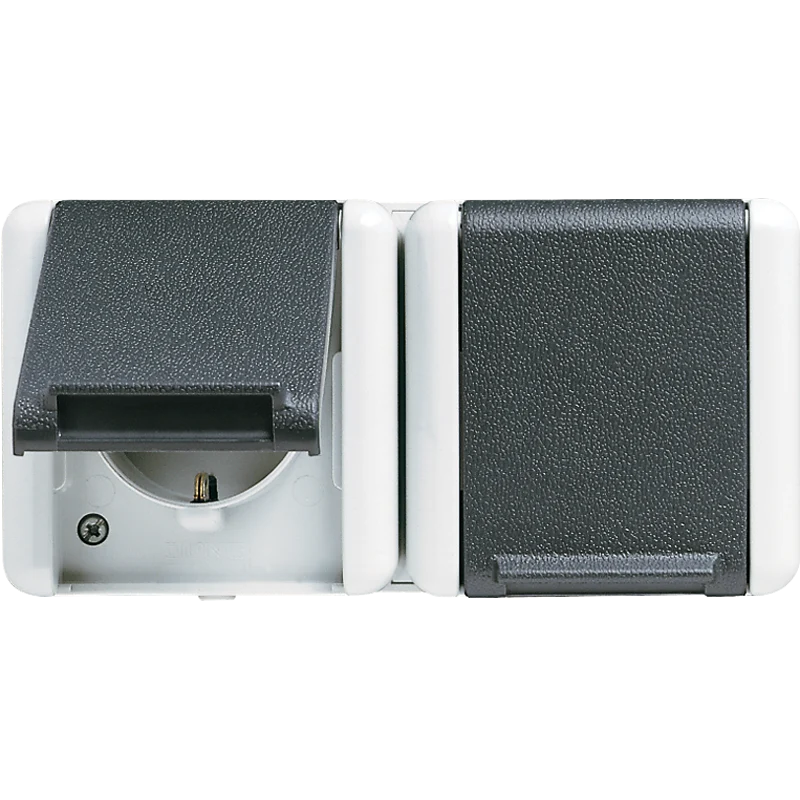 Jung WG800 Wall Outlet Box (WCD Switchgear) (Prise européenne) - 8220W