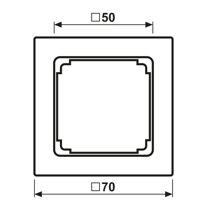 JUNG LS990 Intermediate Frame 50x50mm Alpine White - LS961ZWW [2 Pièces]