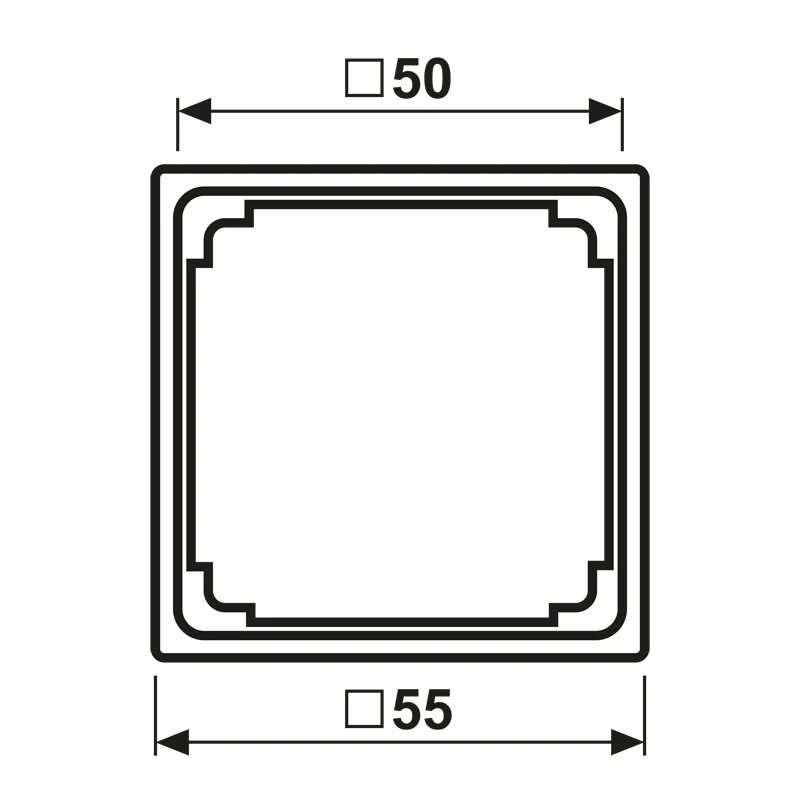 Jung A590ZWW 50x50mm Blanc Alpin Fixation - A590ZWW [2 Pièces]