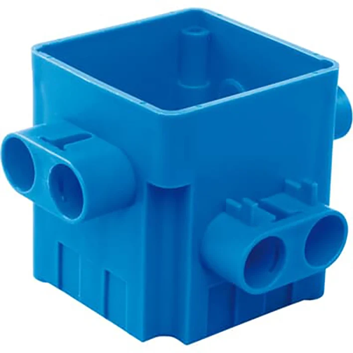 Boîte Carrée De 75mm Avec Entrées De Tube De 8x16mm - 7110.412 [2 Pièces]