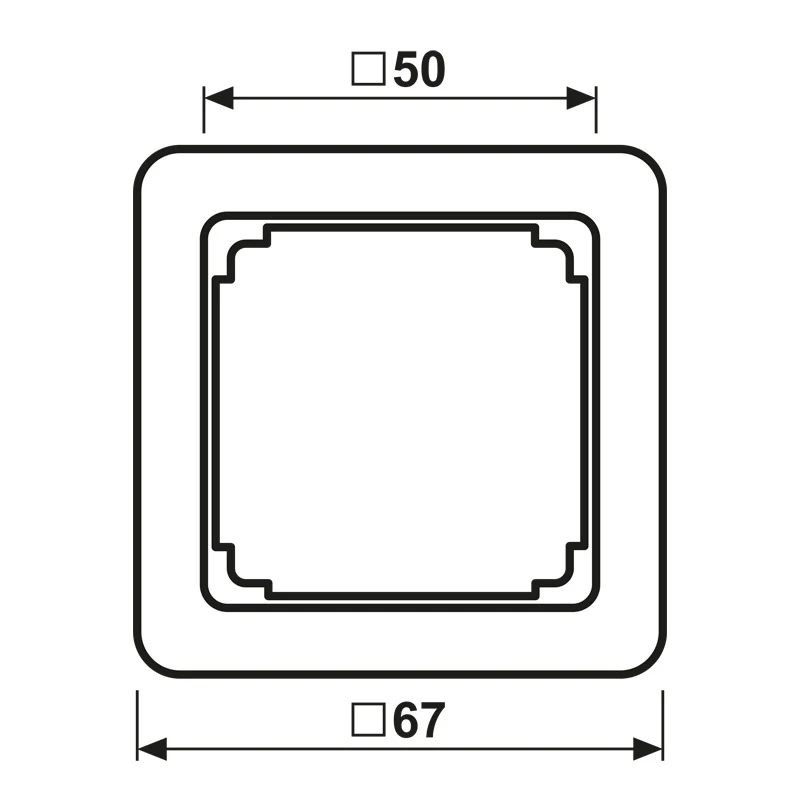 Jung CD500 Cadre Intermédiaire 50x50mm Blanc Alpin - CD590ZWW [2 Pièces]
