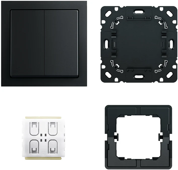ABB Busch-Jaeger Future FoH Switch Set Matte Black 3 Sets - 2CKA006710A0021