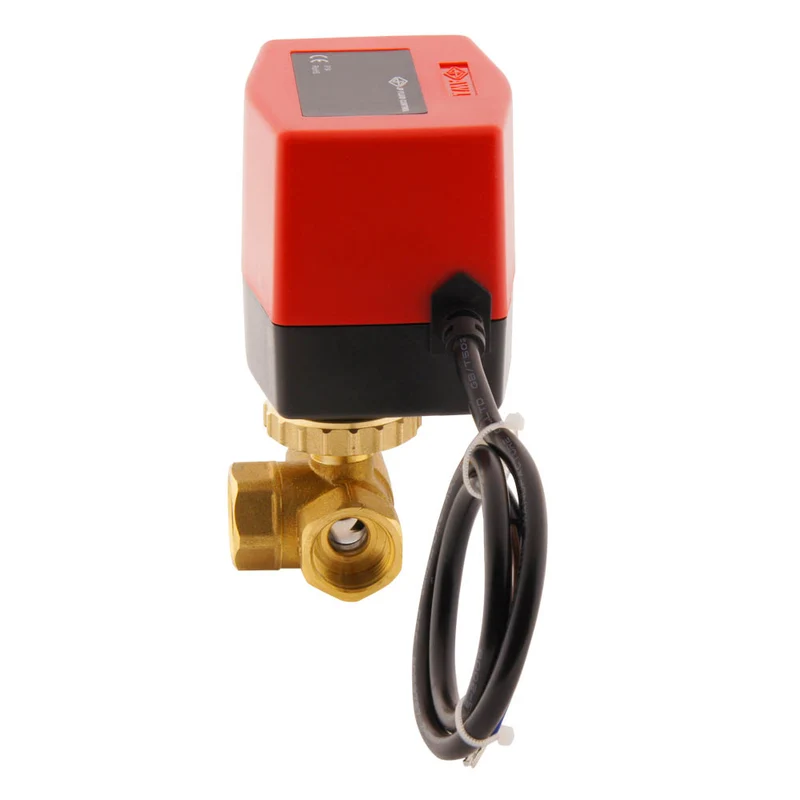 Vanne à bille electrique BW3 1/2'' 3 voies 24V AC 3 points