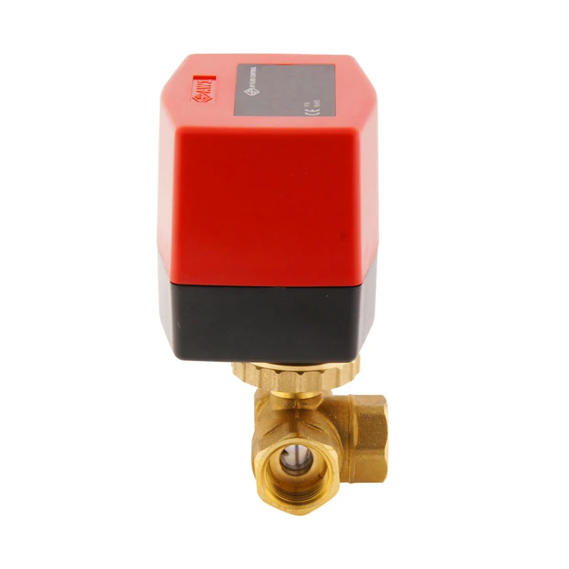 Vanne à bille electrique BW3 1/2'' 3 voies 24V AC 3 points