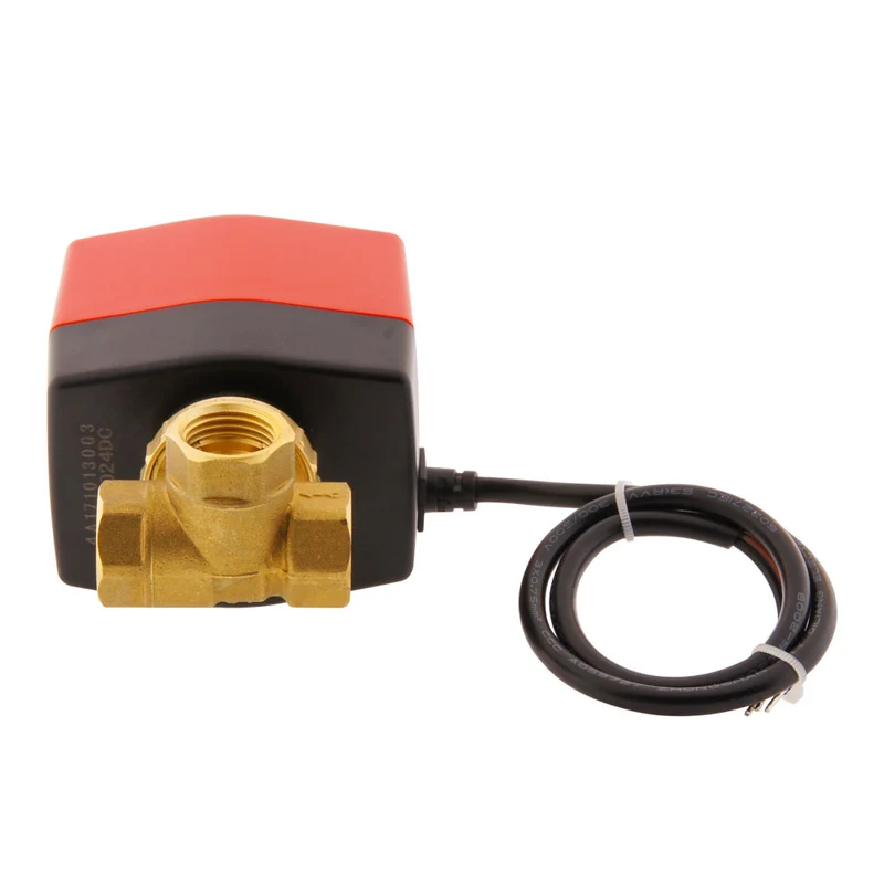 Vanne à bille electrique BW3 1/2'' 3 voies 24V AC 3 points
