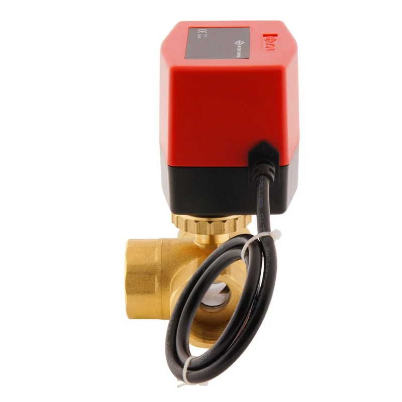Vanne à bille electrique BW3 1'' 3 voies 24V AC 3 points