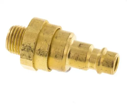 Bouchon de raccord d'air en laiton DN 7.2 (Euro) G 1/4 pouce mâle avec clapet anti-retour
