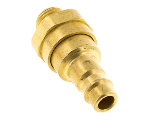 Bouchon de raccord d'air en laiton DN 7.2 (Euro) G 1/4 pouce mâle avec clapet anti-retour