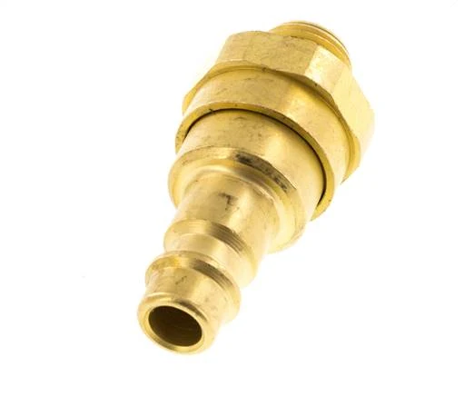 Bouchon de raccord d'air en laiton DN 7.2 (Euro) G 1/4 pouce mâle avec clapet anti-retour