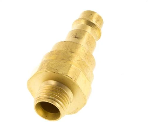 Bouchon de raccord d'air en laiton DN 7.2 (Euro) G 1/4 pouce mâle avec clapet anti-retour