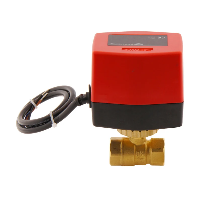 Vanne à bille electrique BW2 1/2'' 2 voies 24V DC relais