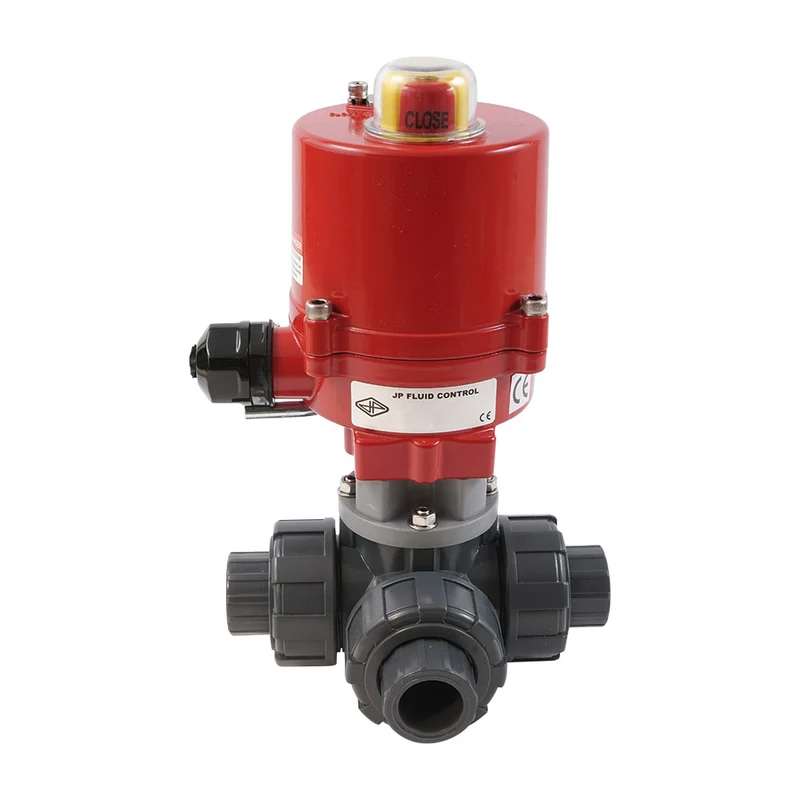 G2-1/2'' Vanne A Bille électrique PVC 3 Voies Perçage En T 24 V CA/CC PTFE/EPDM