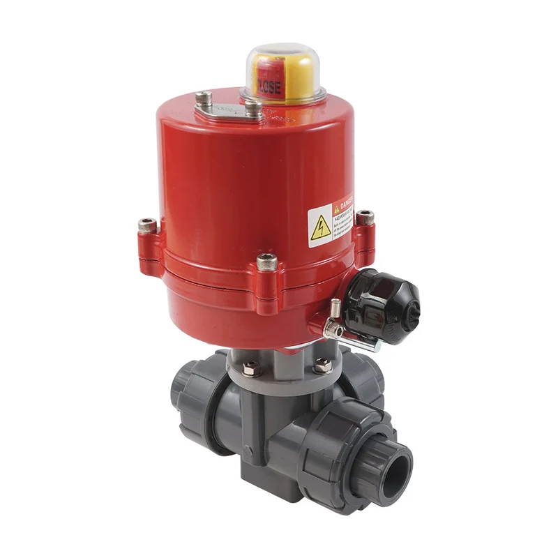 G2-1/2'' Vanne A Bille PVC électrique 3 Voies Perçage En T 12 V CA/CC PTFE/EPDM