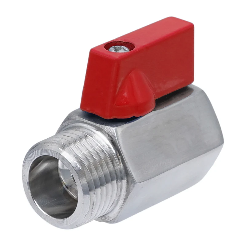 G 1/8'' M/F Vanne À Bille Mini En Acier Inoxydable 69 Bar PTFE - TamesonPRO 1113-018-MF
