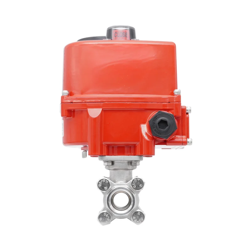 Rp 3/8'' Vanne à Bille 2 Voies en Acier Inoxydable avec Actionneur Électrique Modulant 24V AC/DC