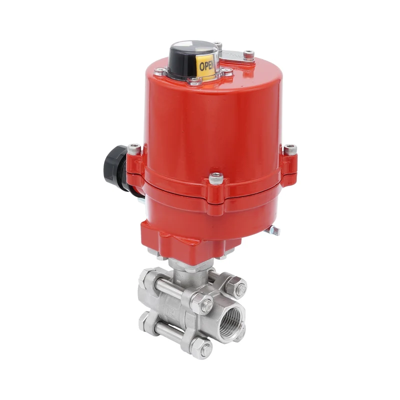 Rp 1/2'' Vanne à Bille 2 Voies en Acier Inoxydable avec Actionneur Électrique 12 V AC/DC