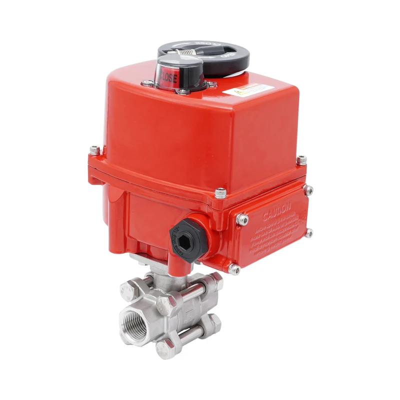 Rp 1/2'' Vanne à Bille 2 Voies en Acier Inoxydable avec Actionneur Électrique Modulant 24V AC/DC