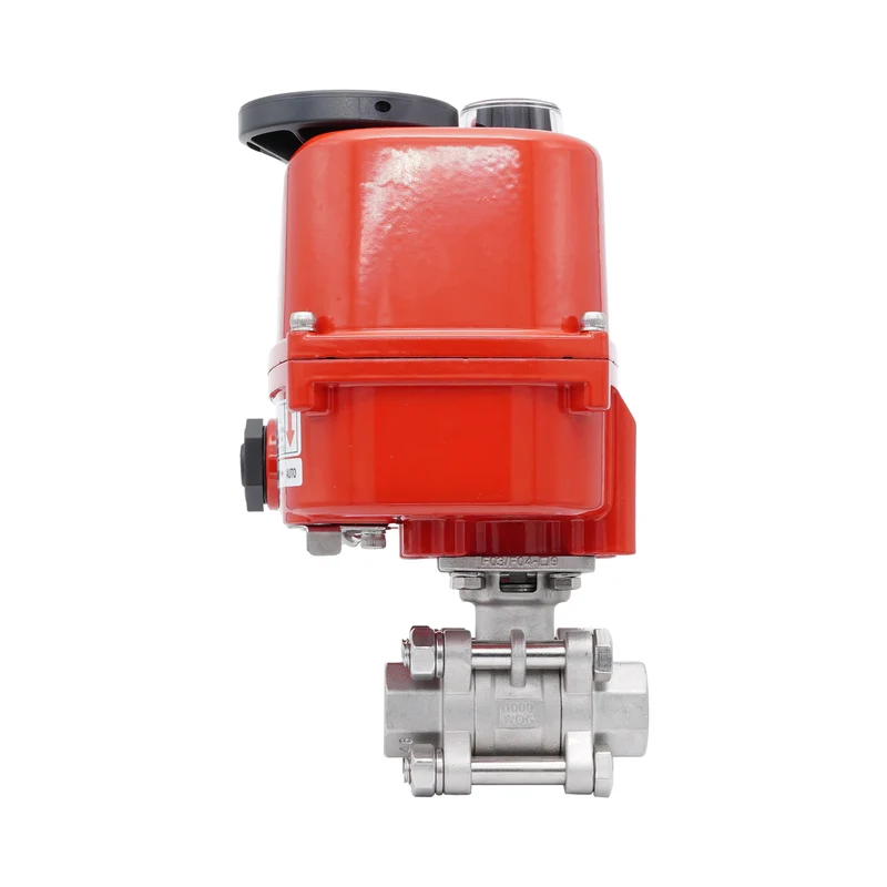 Rp 1'' Vanne à Bille 2 Voies en Acier Inoxydable avec Actionneur Électrique Modulant 24V AC/DC