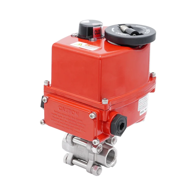 Rp 3/4'' Vanne à Bille 2 Voies en Acier Inoxydable avec Actionneur Électrique Modulant 24V AC/DC