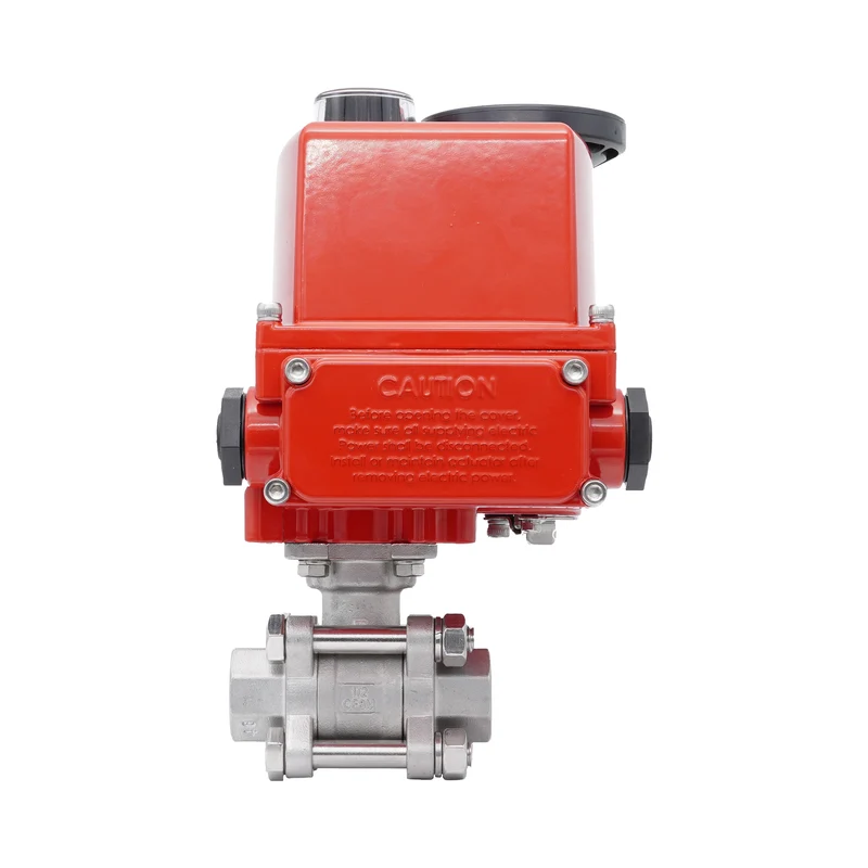 Rp 3/4'' Vanne à Bille 2 Voies en Acier Inoxydable avec Actionneur Électrique Modulant 24V AC/DC