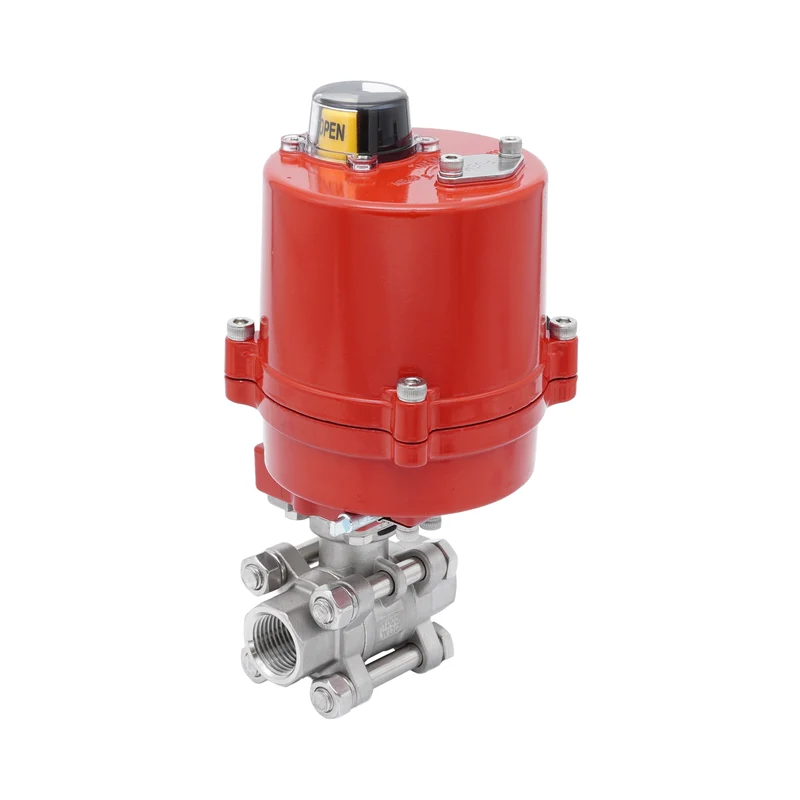 Rp 1'' Vanne à Bille 2 Voies en Acier Inoxydable avec Actionneur Électrique 12 V AC/DC