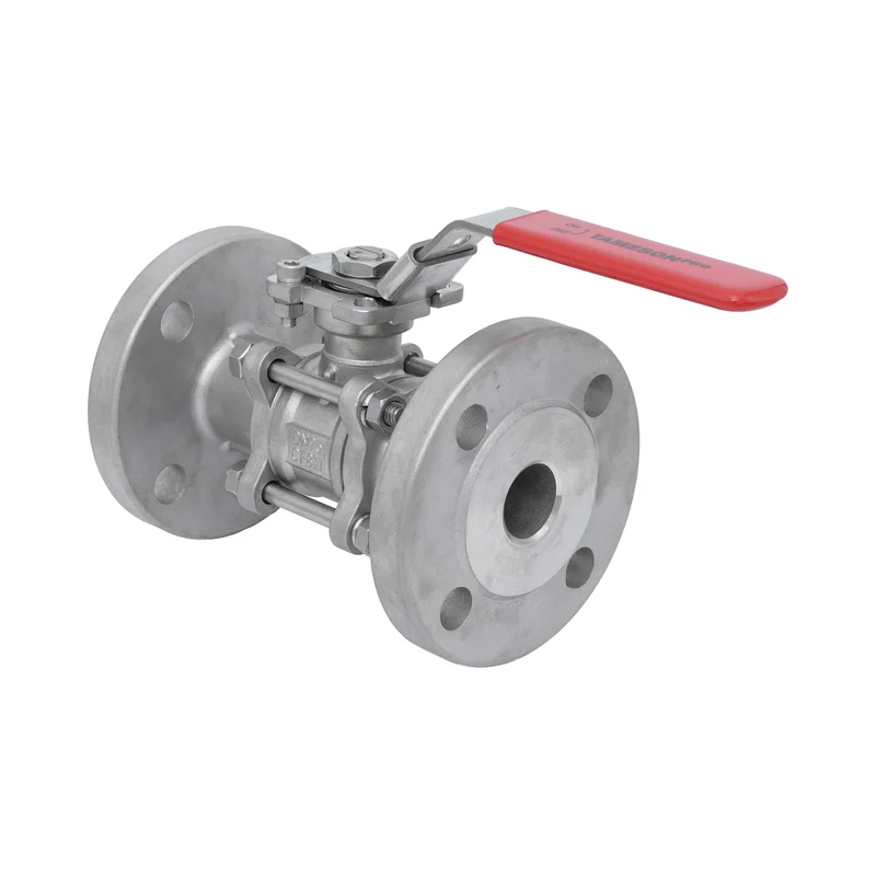 DN15 PN40 Vanne À Bille Flanquée En Acier Inoxydable À 3 Pièces 2 Voies PTFE ISO-Top F03/F04 - TamesonPRO 1124-015