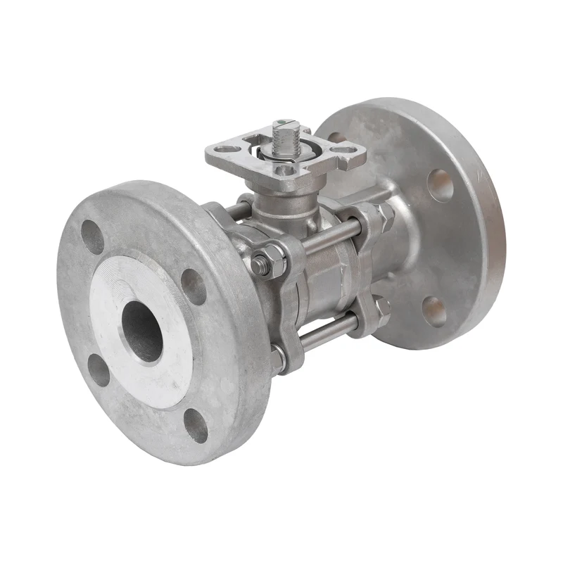 DN25 PN40 Vanne À Bille Flanquée En Acier Inoxydable 3 Pièces 2 Voies PTFE ISO-Top F04/F05 - TamesonPRO 1124-025