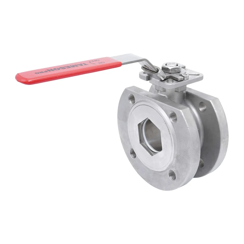 DN25 PN40 1-Pièce 2-Chemin Acier Inoxydable Bride Vanne À Bille PTFE ISO-Top F04 - TamesonPRO 1122-025