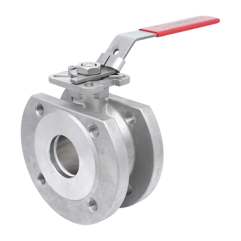 DN25 PN40 1-Pièce 2-Chemin Acier Inoxydable Bride Vanne À Bille PTFE ISO-Top F04 - TamesonPRO 1122-025