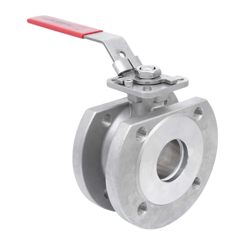DN25 PN40 1-Pièce 2-Chemin Acier Inoxydable Bride Vanne À Bille PTFE ISO-Top F04 - TamesonPRO 1122-025