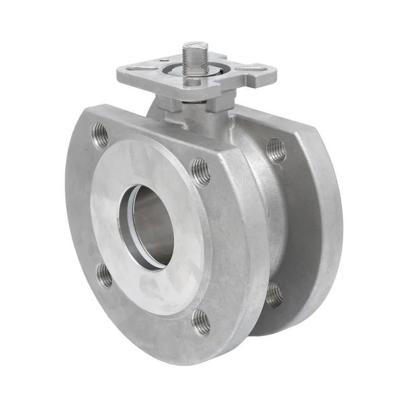 DN15 PN40 1-Pièce 2-Chemins Acier Inoxydable Bride Vanne À Bille PTFE ISO-Top F03 - TamesonPRO 1122-015