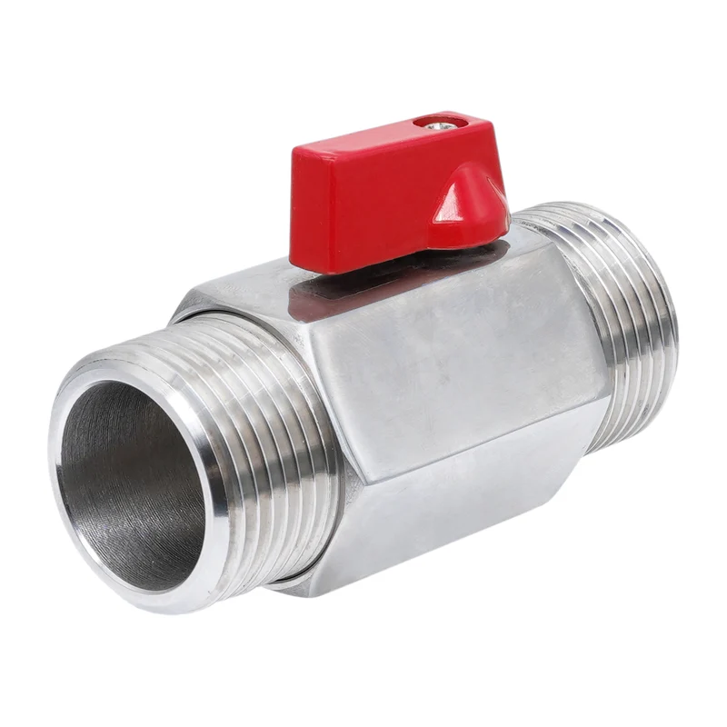 G 3/4'' M/M Vanne À Bille Mini En Acier Inoxydable 69 Bar PTFE - TamesonPRO 1113-034-M