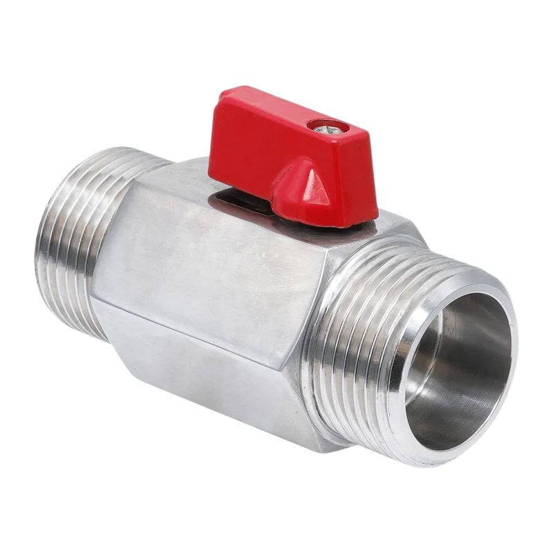 G 3/4'' M/M Vanne À Bille Mini En Acier Inoxydable 69 Bar PTFE - TamesonPRO 1113-034-M