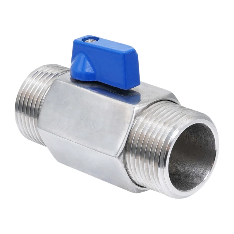 G 1'' M/M Vanne À Bille Mini En Acier Inoxydable 69 Bar PTFE - TamesonPRO 1113-100-M