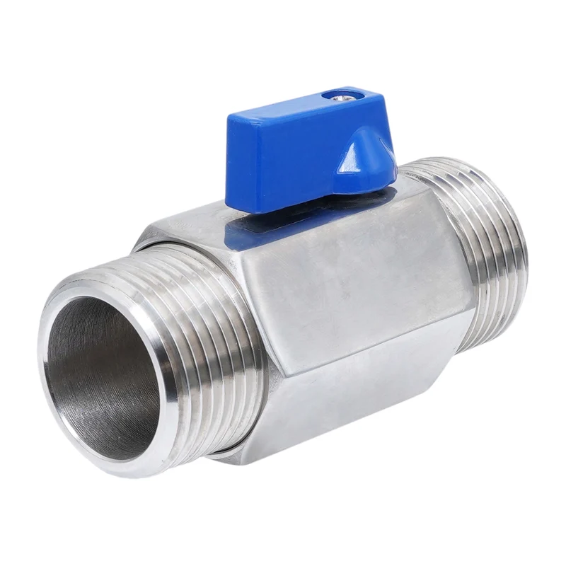 G 1'' M/M Vanne À Bille Mini En Acier Inoxydable 69 Bar PTFE - TamesonPRO 1113-100-M