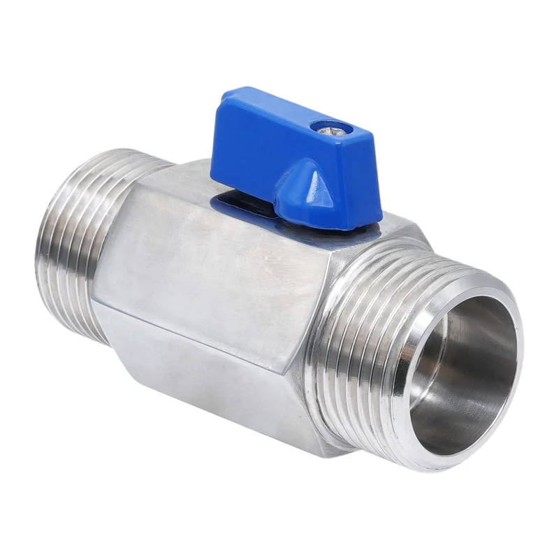 G 1'' M/M Vanne À Bille Mini En Acier Inoxydable 69 Bar PTFE - TamesonPRO 1113-100-M