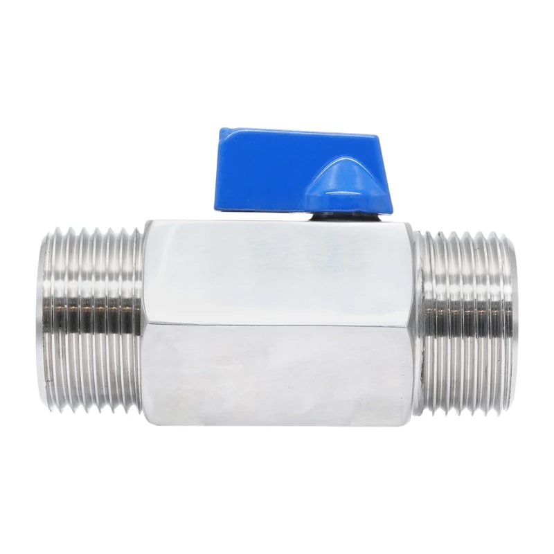 G 1'' M/M Vanne À Bille Mini En Acier Inoxydable 69 Bar PTFE - TamesonPRO 1113-100-M