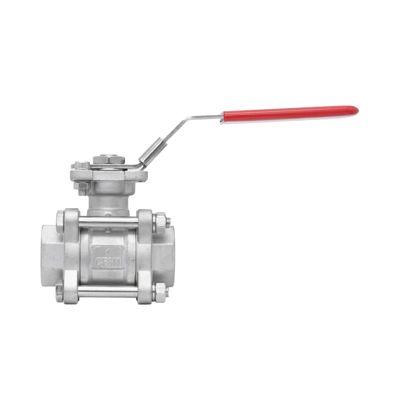 Rp 3/4'' Vanne à bille 2 voies 3 pièces en acier inoxydable 69 bar RTFE ISO-Top F03/F04 - TamesonPRO 1121-034
