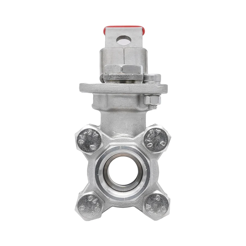 Rp 1/2'' Vanne à bille 2 voies 3 pièces en acier inoxydable 69 bar RTFE ISO-Top F03/F04 - TamesonPRO 1121-012