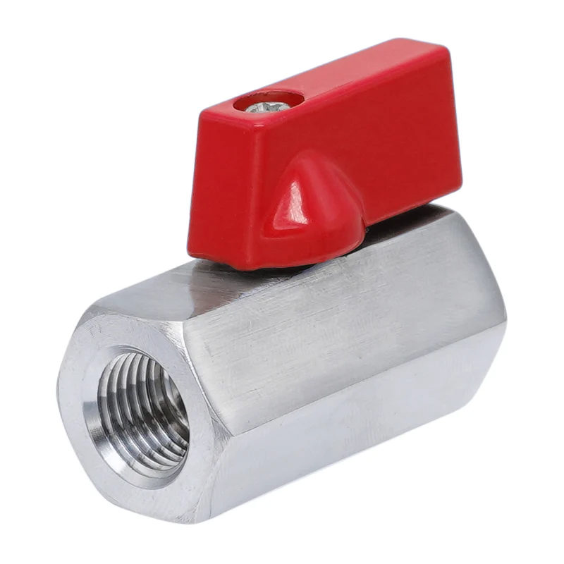G 3/8'' F/F Vanne À Bille Mini En Acier Inoxydable 69 Bar PTFE - TamesonPRO 1113-038-F