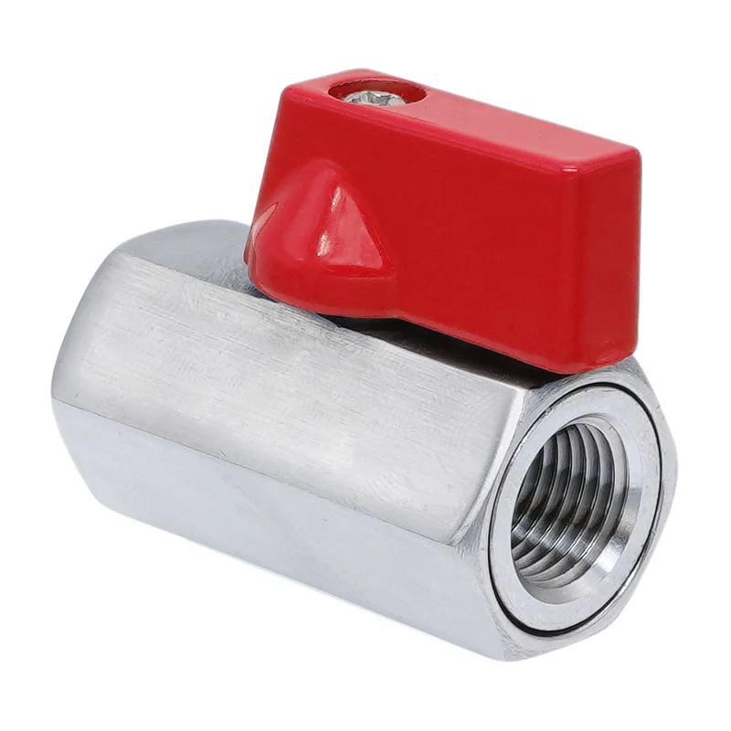 G 3/8'' F/F Vanne À Bille Mini En Acier Inoxydable 69 Bar PTFE - TamesonPRO 1113-038-F